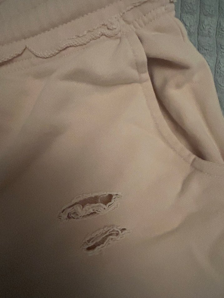 Bej Rahat Kesim Kadın Keten Eşofman Altı - Görsel 4