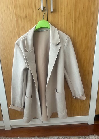 Zara Bej Uzun Blazer Ceket