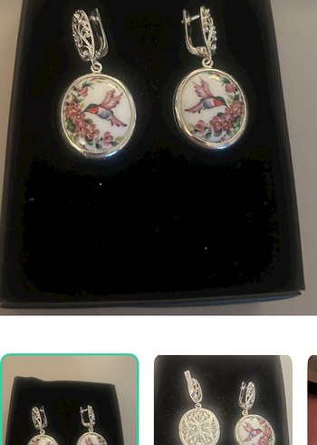 American Vintage Romantik Kuslu Gumus Sallantili Kupe Rus Mine