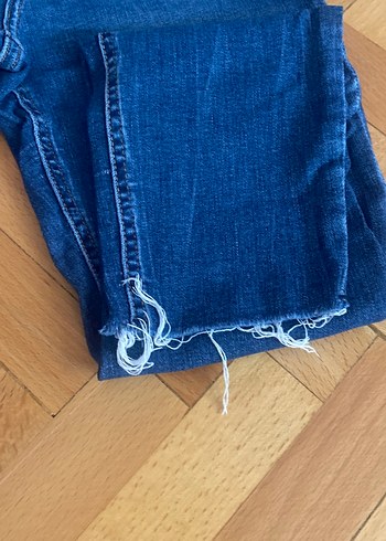 36 Beden Kadın Mavi Rahat Kesim Midi Boy Kot Mango jean 36 beden