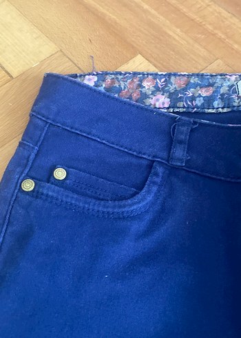 Boyner Düğmeli Mavi Kadın Denim Pantolon