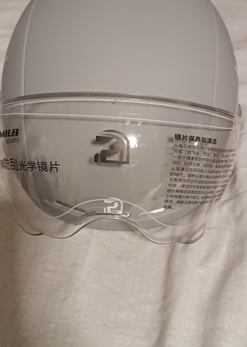 Şeffaf Vizörlü Gri Plastik Motosiklet Kaskı - Görsel 4