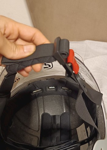 Şeffaf Vizörlü Gri Plastik Motosiklet Kaskı - Görsel 6