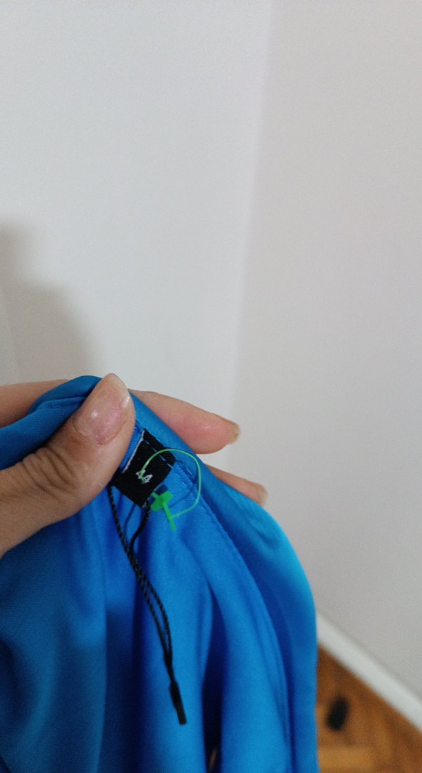 Mavi Drapeli Midi Abiye Elbise - Görsel 3