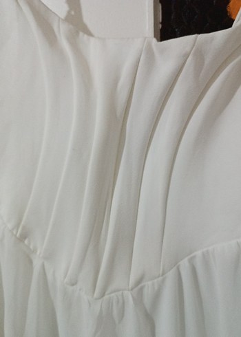 Askılı Beyaz Uzun Bohem Gelinlik - Görsel 3