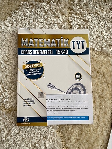 BİLGİ SARMAL YAYINLARI 15li TYT MATEMATİK DENEMESİ