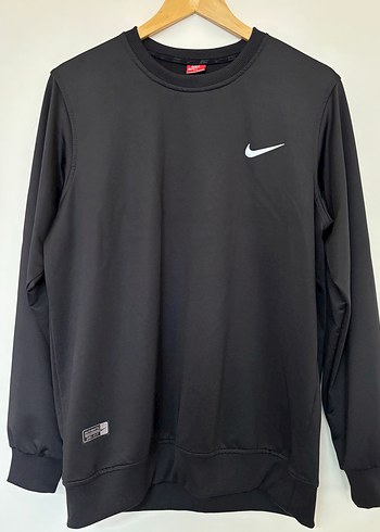 l Beden Nike Siyah Basic Erkek Sweatshirt