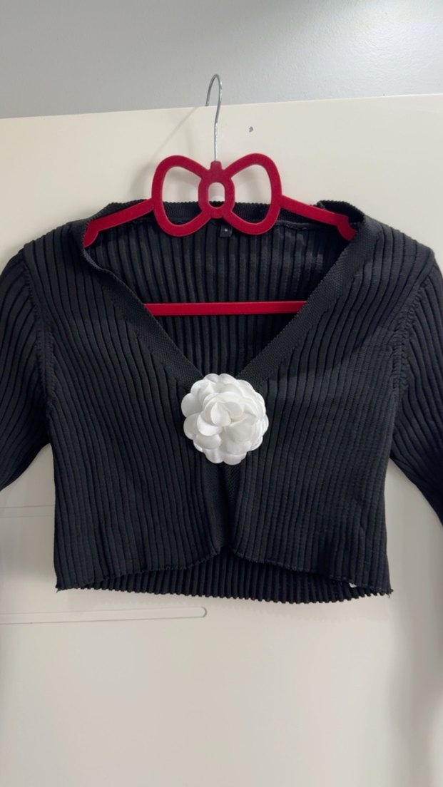 Kadın Siyah Örgü Uzun Kollu Triko Kazak - Görsel 2