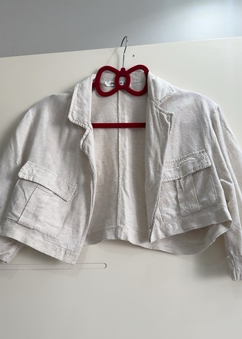 Beyaz Keten bluz - Görsel 2