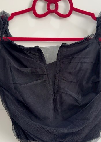 Drapeli Siyah Bluz - Görsel 3