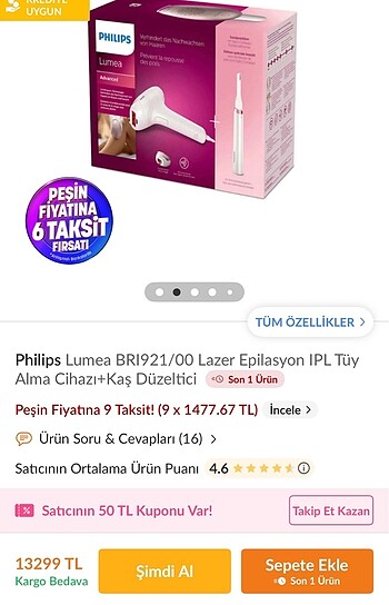 Philips lumea lazer epilasyon