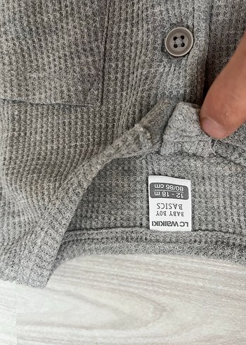 LC Waikiki Gri Bebek Erkek Keten Uzun Kollu Takım