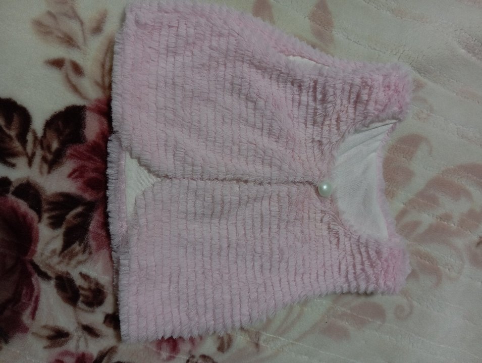 Kız Çocuk Pembe Kürklü yelek - Görsel 2