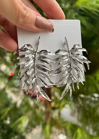Silver yaprak küpe
