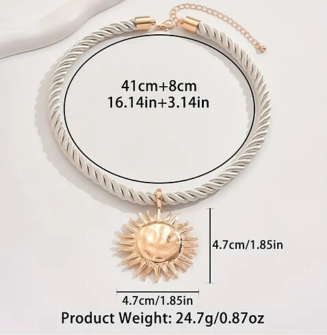 Zara Gold güneş charm kolye