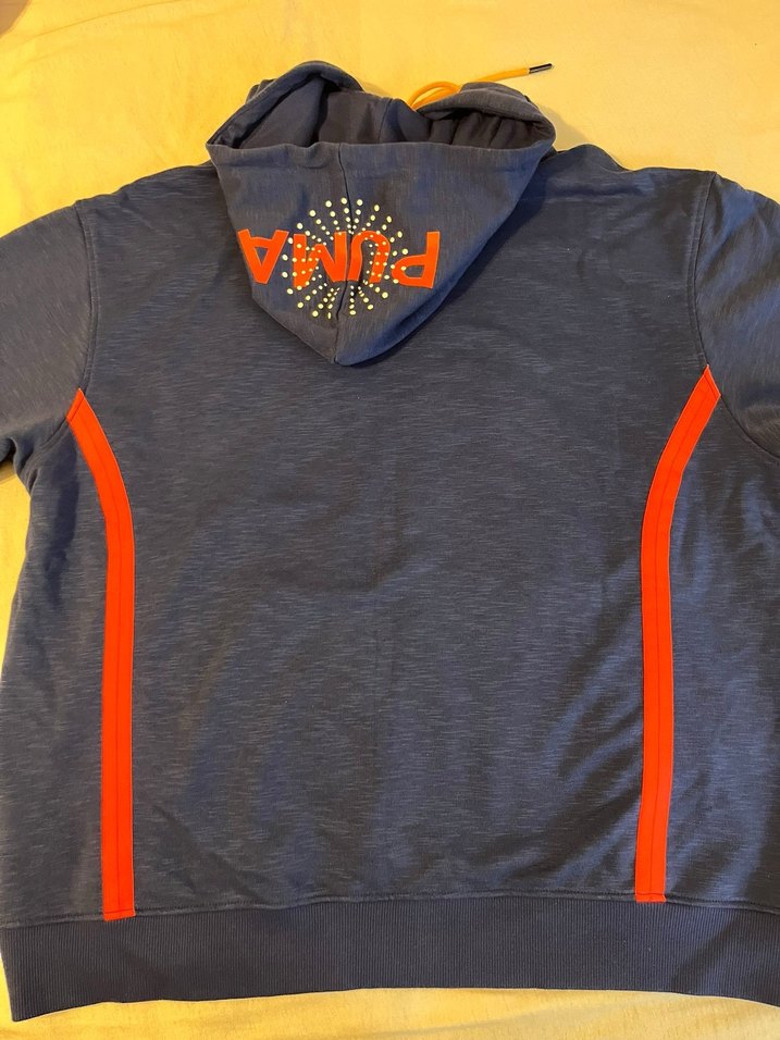 Mavi Puma Erkek Kapüşonlu Sweatshirt - Görsel 3