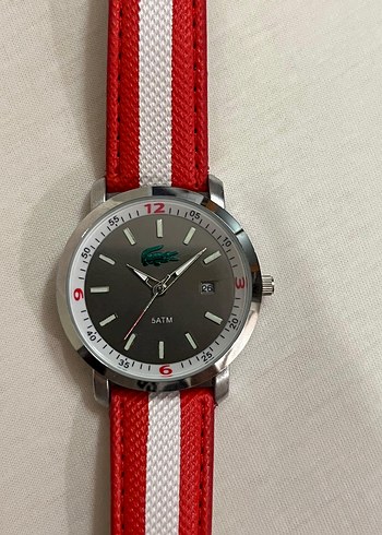 Lacoste Kırmızı Beyaz Klasik Erkek Kol Saati
