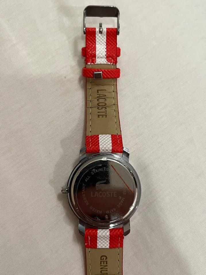 Lacoste Kırmızı Beyaz Klasik Erkek Kol Saati - Görsel 3