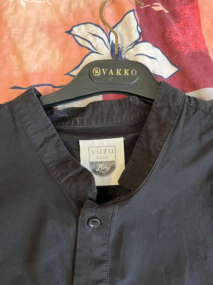 Erkek Siyah Kısa Kollu Gömlek - Görsel 2