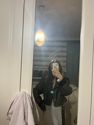 Zara deri ceket - Görsel 5