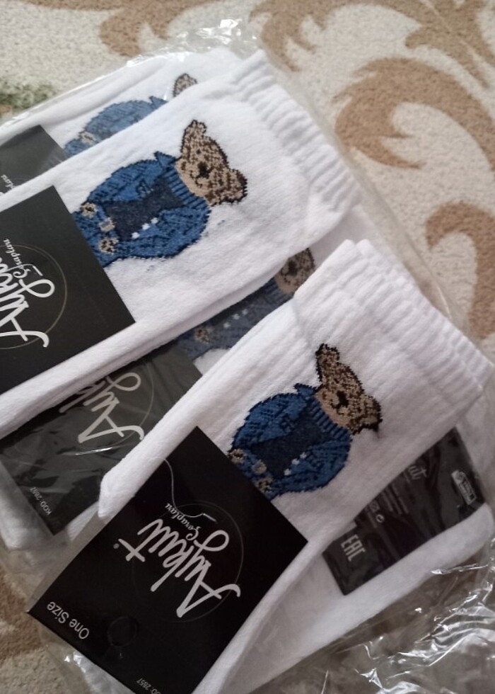 Teddy bear soket çorap - Görsel 2