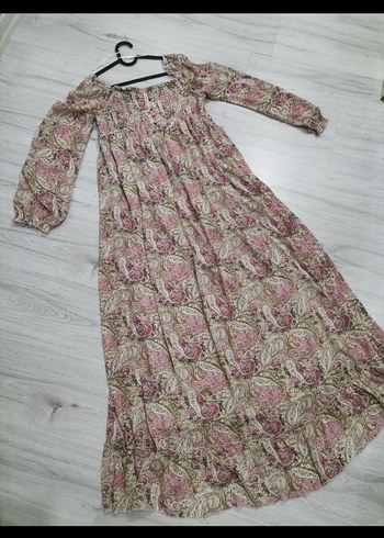 LC Waikiki Pembe Bohem Uzun Elbise
