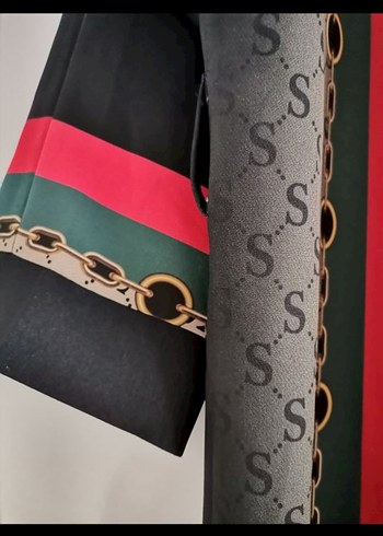 Gucci desen uzun Abaya - Görsel 5