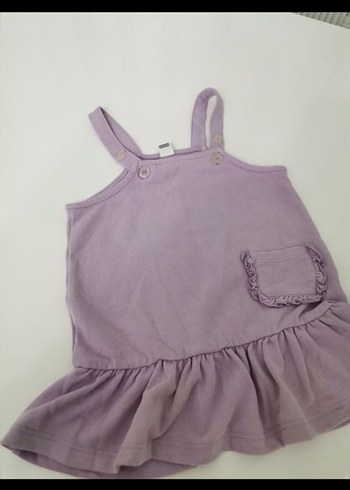 Kız Çocuk Lila Fırfırlı Kolsuz Elbise - Görsel 2