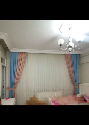 Çocuk odası perdesi iki renkli - Görsel 2