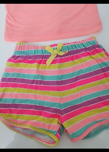 Renkli Bağlama Desenli Kız Bebek Takımı - Görsel 2