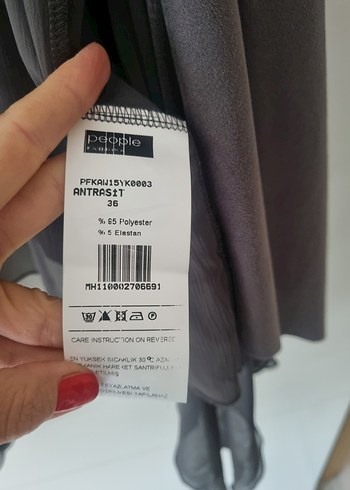 süet şifon detay yelek - Görsel 5