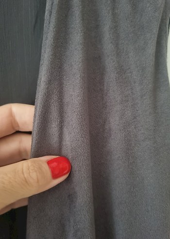 süet şifon detay yelek - Görsel 6