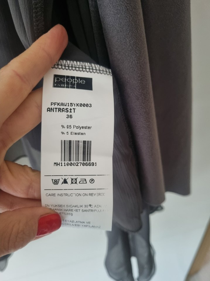 süet şifon detay yelek - Görsel 5