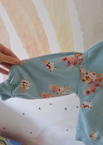 ms spencer Çiçekli Fermuarlı Sweatshirt - Görsel 3