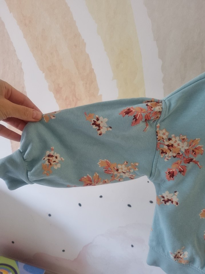 ms spencer Çiçekli Fermuarlı Sweatshirt - Görsel 3