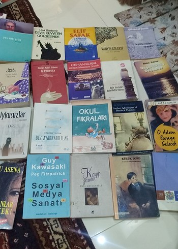 250 tl Farklı Türlerde Çok Sayıda Roman Kitap Seti