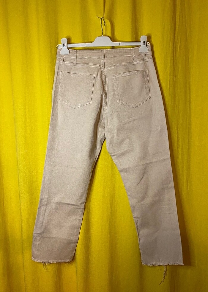 Topshop Bej Mom Jean - Görsel 2