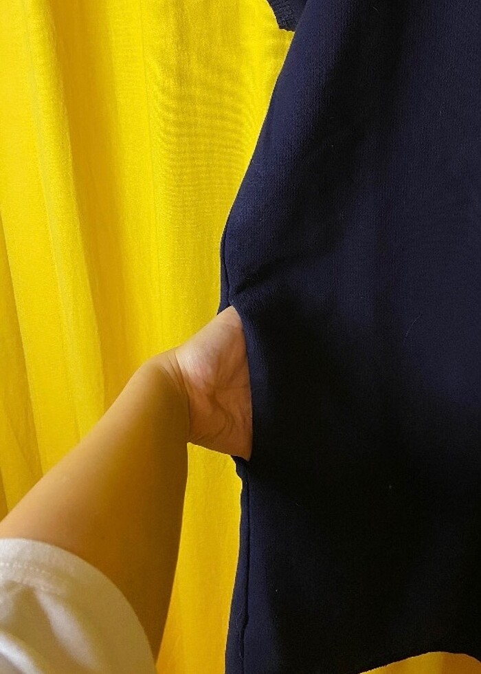 Zara Lacivert Mini Elbise - Görsel 4