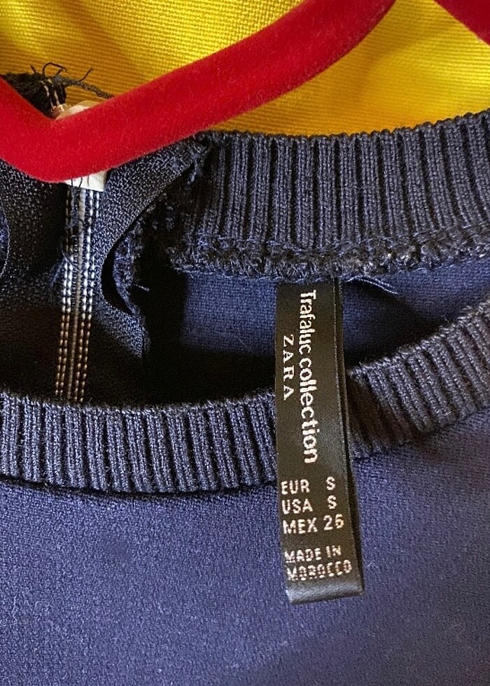 Zara Lacivert Mini Elbise - Görsel 3