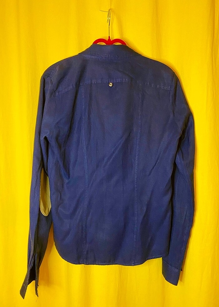 Koton Süet Detaylı Lacivert Gömlek - Görsel 4