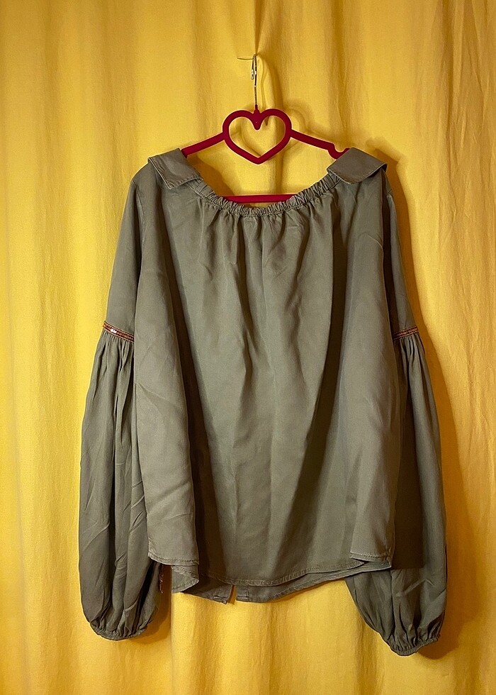 Koton Fahriye Evcen Haki Gömlek - Görsel 3