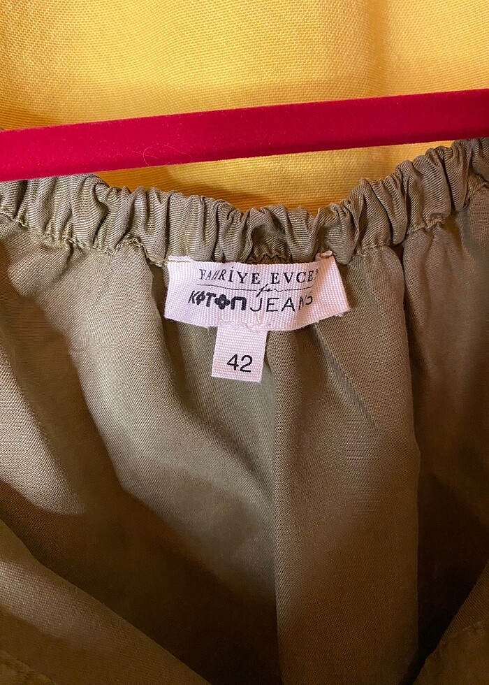 Koton Fahriye Evcen Haki Gömlek - Görsel 4