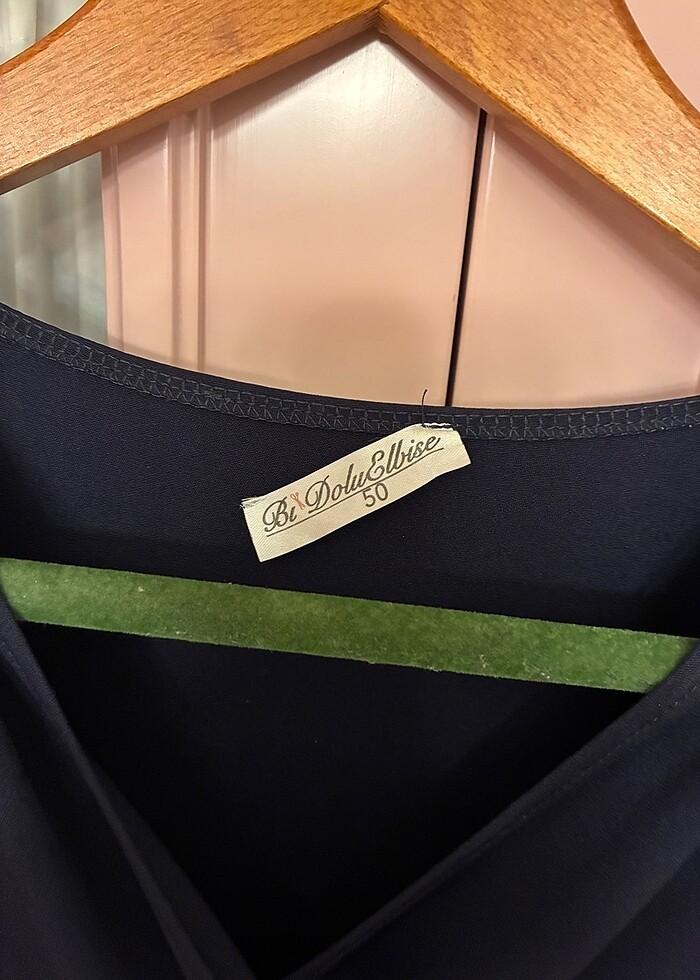 Büyük beden lacivert şık elbise - Görsel 5