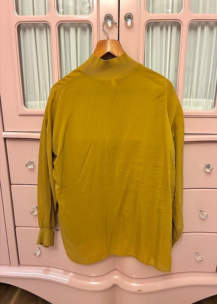 İpekyol Yağ Yeşili Yarı Transparan Bluz - Görsel 2