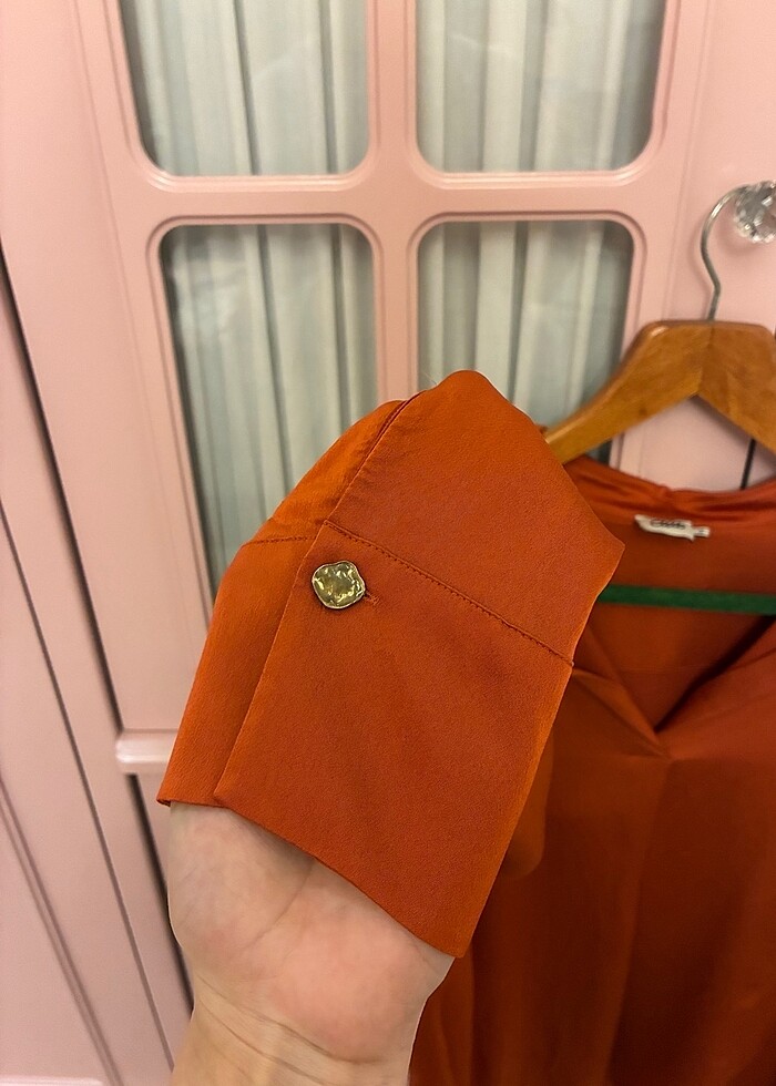 Beymen Club Kiremit Saten Gömlek - Görsel 4