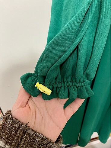 s Beden yeşil Renk ZARA KONTRAST TRENÇKOT