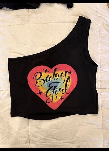 Tek omuz crop - Görsel 6