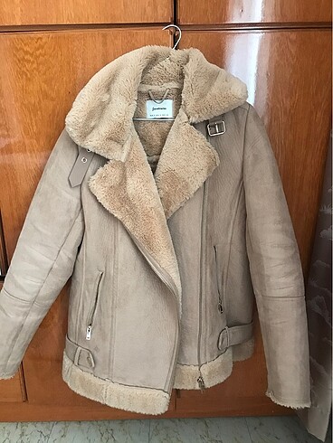 Stradivarius Stradivarius biker ceket kürklü mont