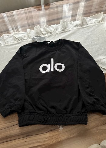 Unisex  Çocuk Siyah Baskılı Sweatshirt - Görsel 2