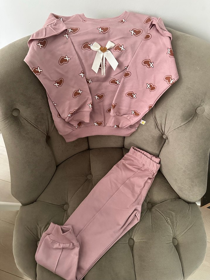 Kız Çocuk Pembe Eşofman Takımı - Görsel 2